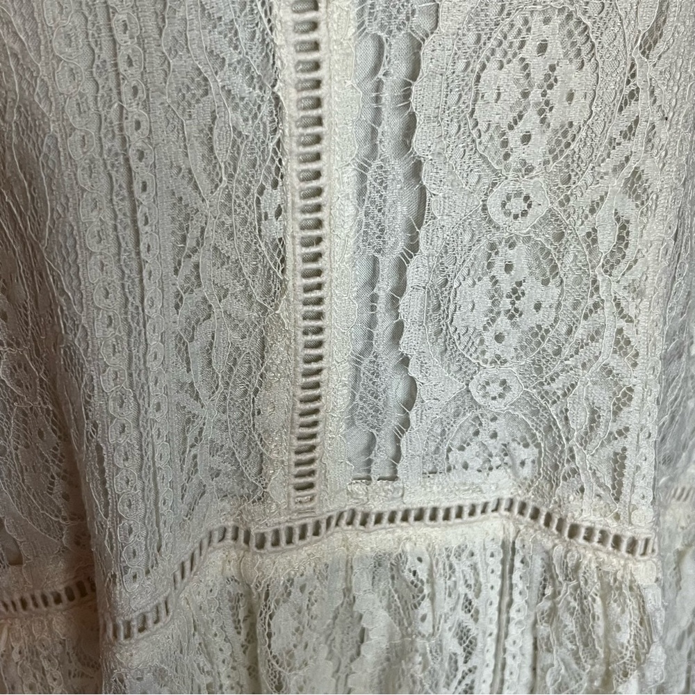 Shyanne Ivory Bell Sleeve Lace Dress Plus XXL Western Boho Baby Doll Lined - Picture 10 of 14
